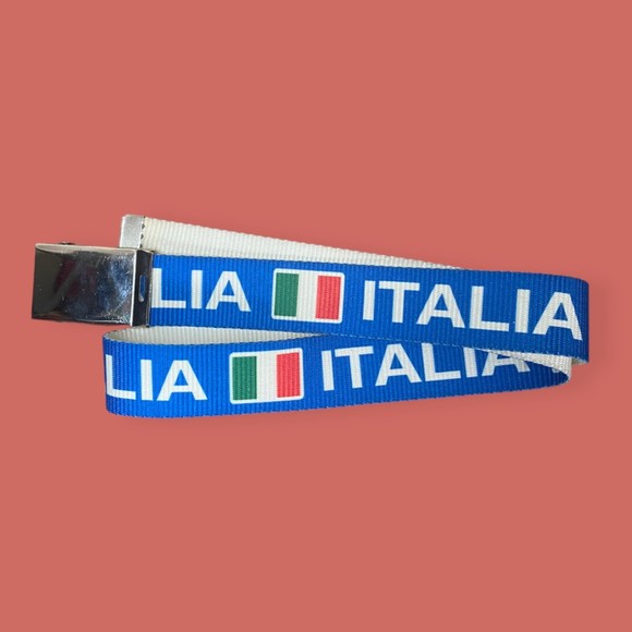 🇮🇹 ITALIA ITALY BELT 43.5" LONG BOX FRAME BUCKLE CLOSURE - Picture 1 of 6